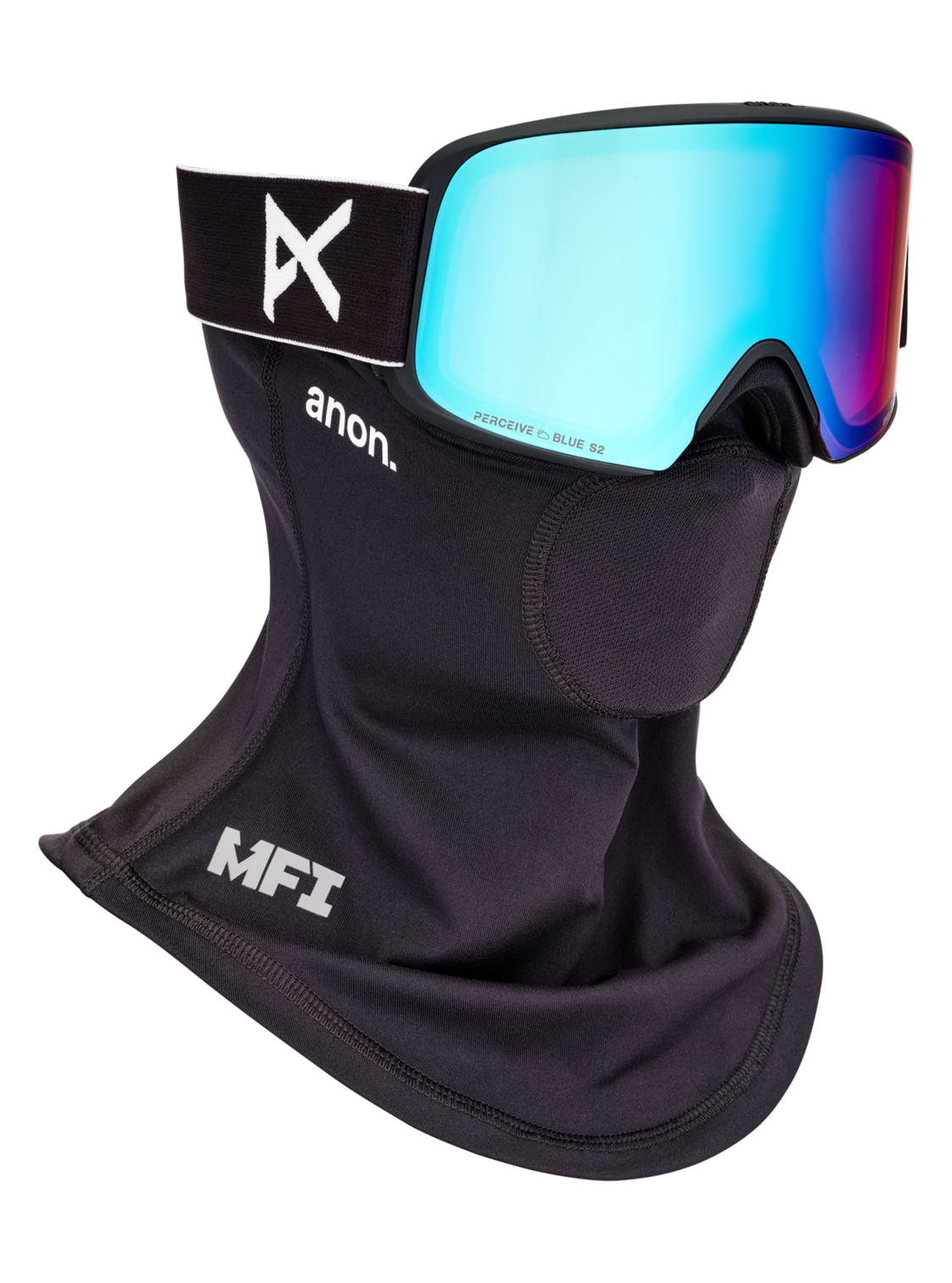 M6 Goggles + Bonus Lens + MFI® Face Mask - Black/Perceive Variable Blue
