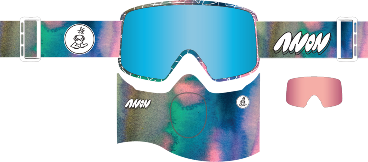 M6S Goggles + Bonus Lens + MFI® Face Mask - LB Watercolor / Perceive Variable Blue