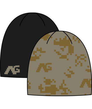 AG Outfall Reversible Beanie - TRUBLK/DIGICAMO