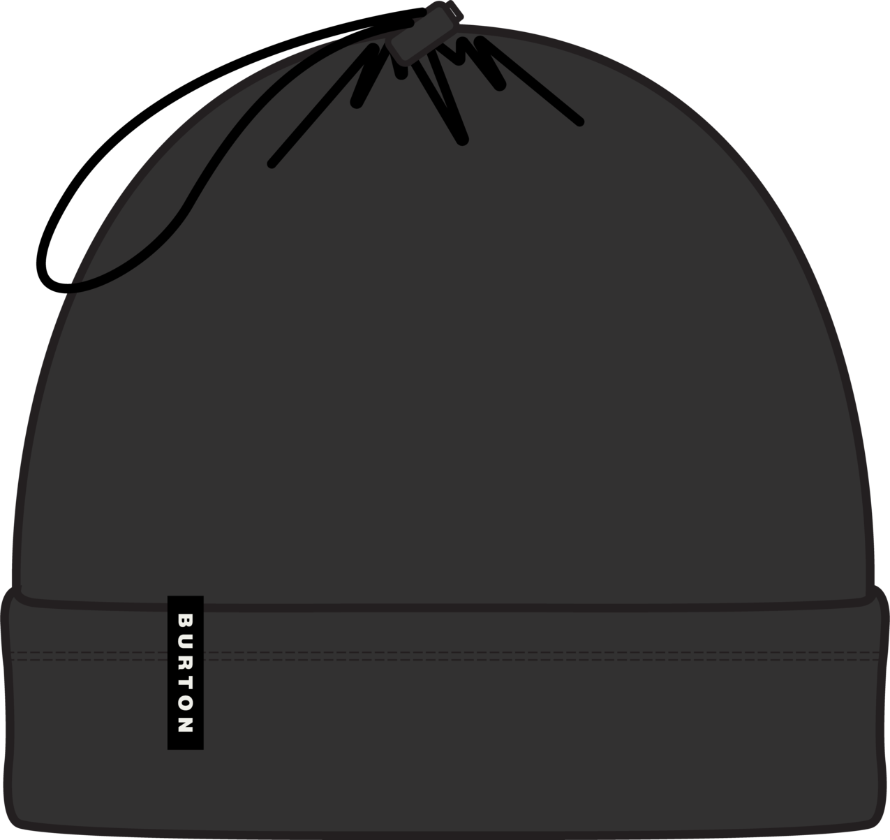 Airtofakie Fleece Beanie - True Black