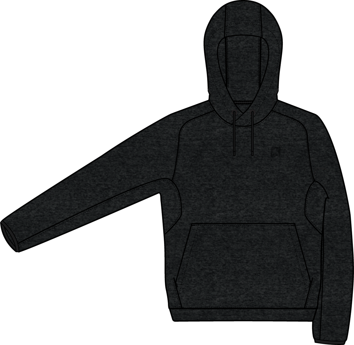 Men's SpaceCloud Pullover Hoodie - True Black Heather