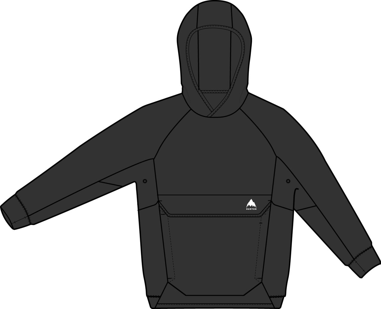 Kids' Crown Weatherproof Riding Pullover Hoodie - True Black