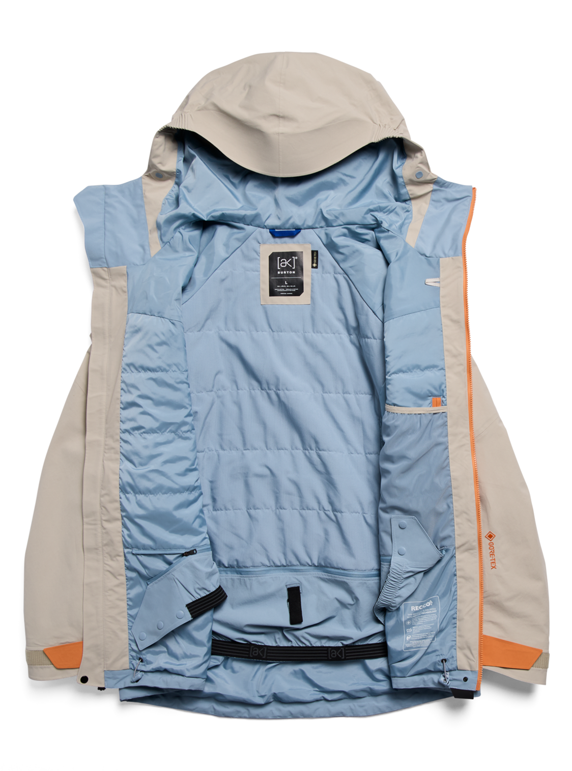 Men's [ak] Swash Synthetic Insulated GORE-TEX 2L Jacket - Chinchilla Gray/Goldfish Orange/Airstream Blue