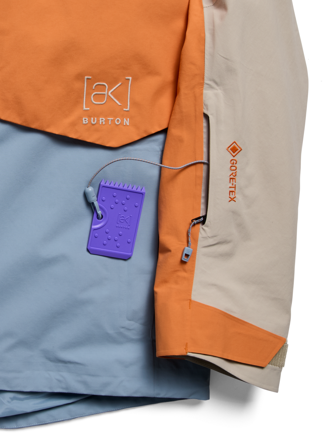 Men's [ak] Swash Synthetic Insulated GORE-TEX 2L Jacket - Chinchilla Gray/Goldfish Orange/Airstream Blue