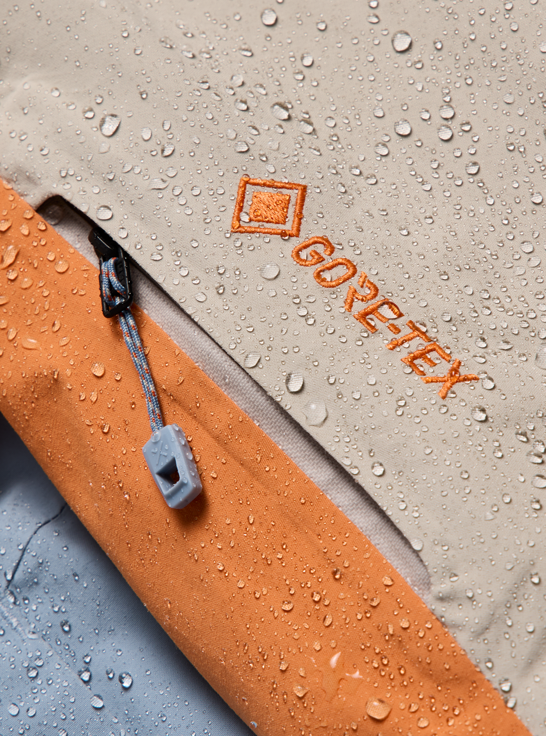 Men's [ak] Swash Synthetic Insulated GORE-TEX 2L Jacket - Chinchilla Gray/Goldfish Orange/Airstream Blue