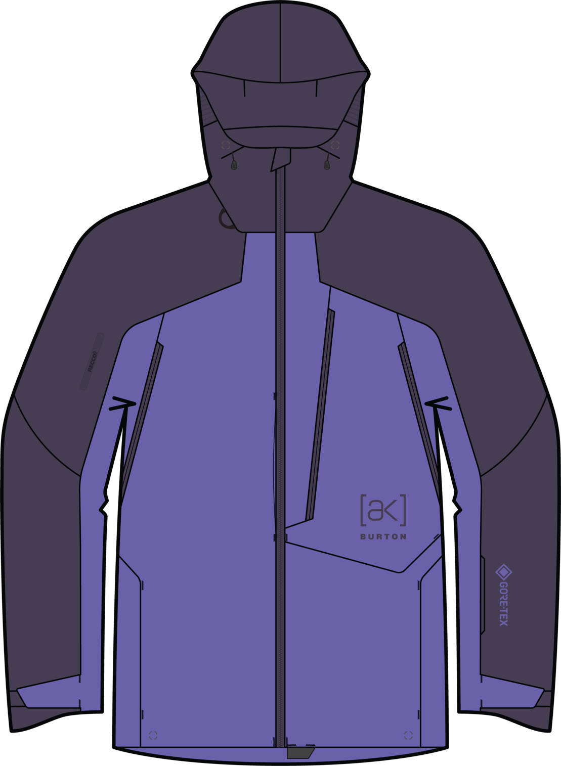 Men's [ak] Cyclic GORE-TEX 2L Jacket - Nightshade Purple/Purple Voltage