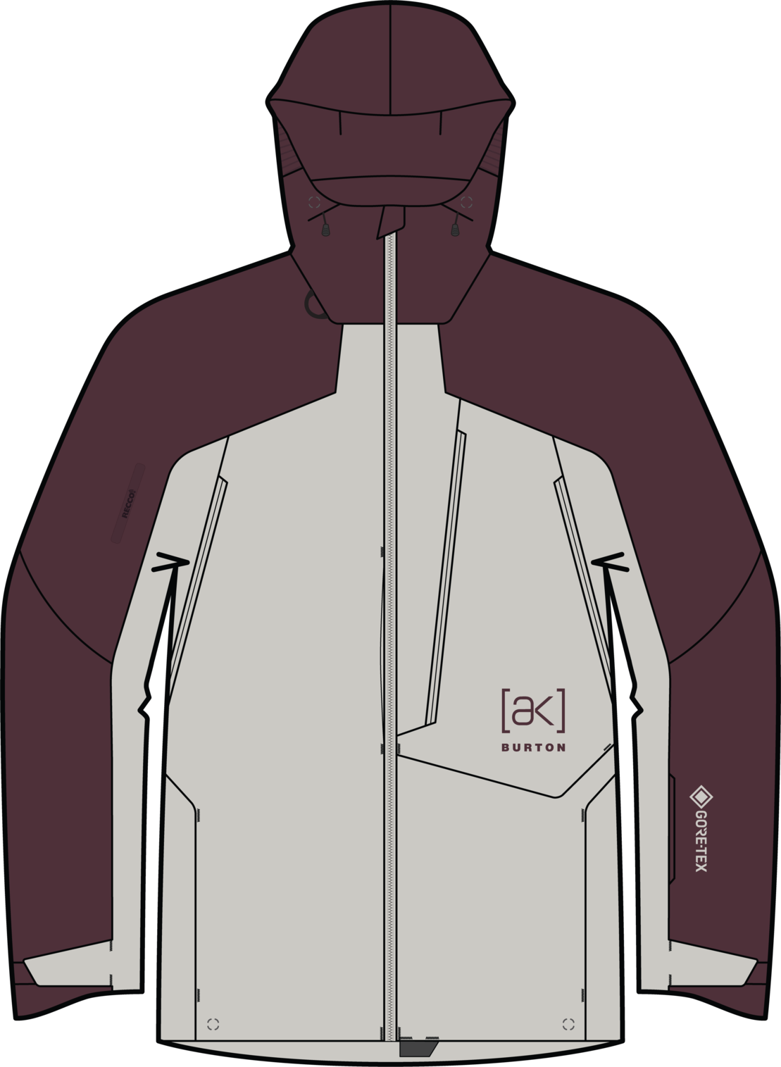 Men's [ak] Cyclic GORE-TEX 2L Jacket - Rum Raisin/Chinchilla Gray