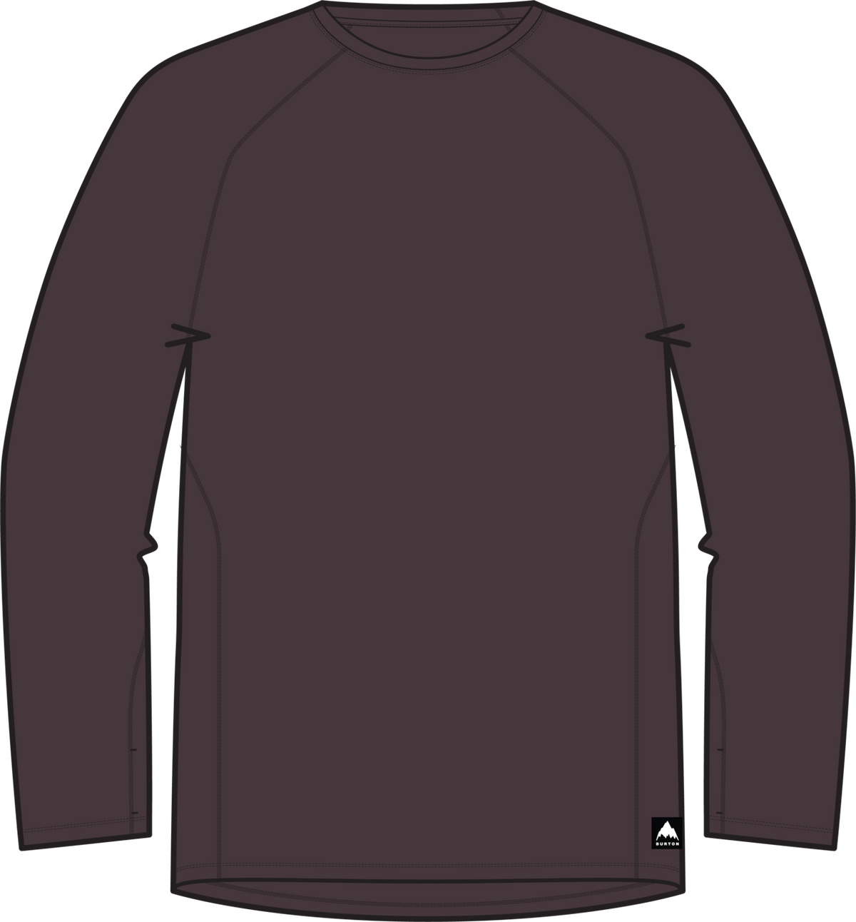 Men's Merino Blend Midweight Base Layer Crew - Bear Hug Brown