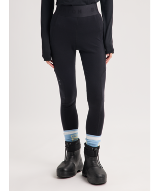 Women's Merino Blend Midweight Base Layer Pants - True Black
