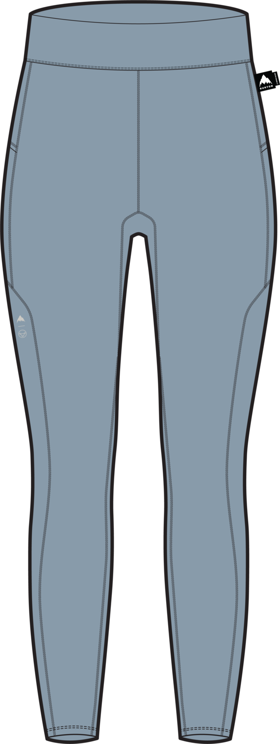 Women's Merino Blend Midweight Base Layer Pants - Airstream Blue
