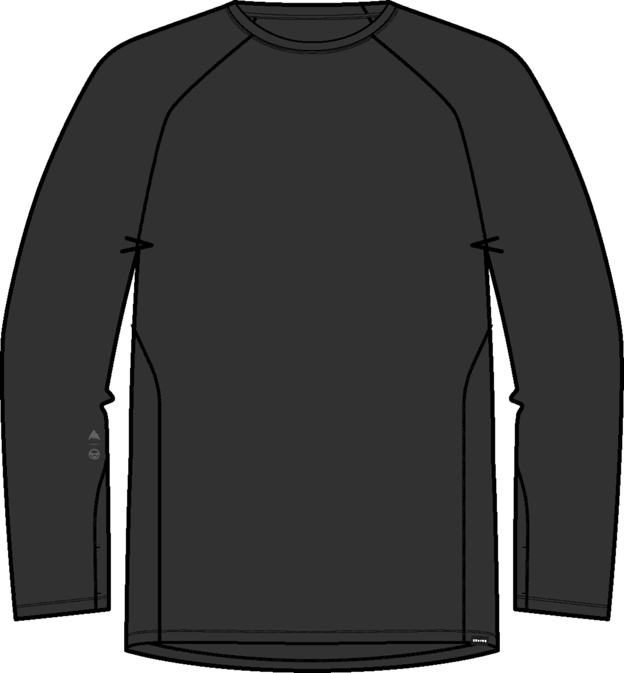 Men's Synthetic Midweight Base Layer Crew - True Black