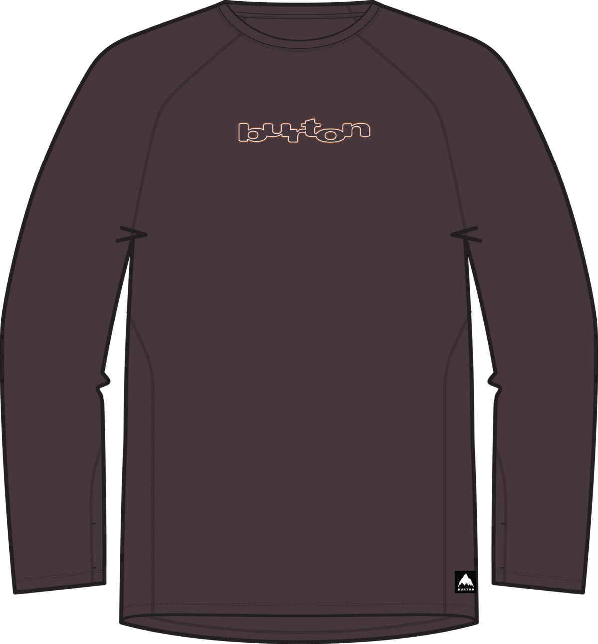Men's Synthetic Midweight Base Layer Crew - Bear Hug Brown