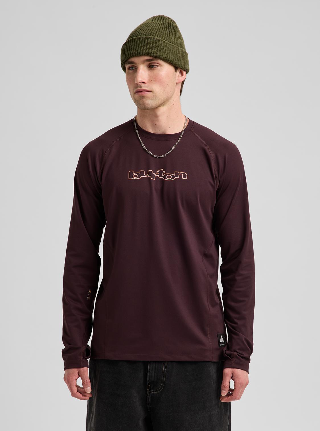 Men's Synthetic Midweight Base Layer Crew - Bear Hug Brown