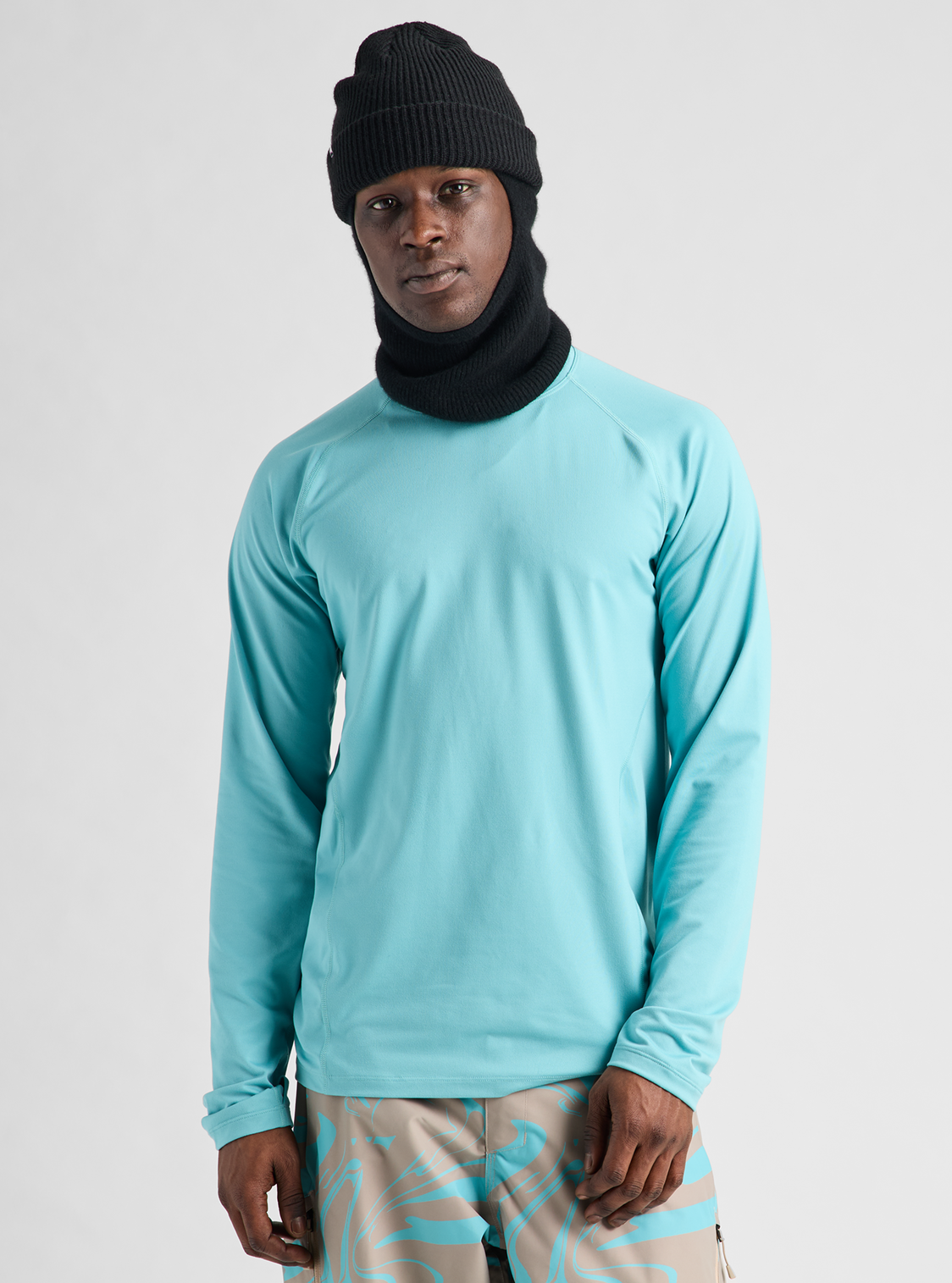 Men's Synthetic Midweight Base Layer Crew - Mineral Blue