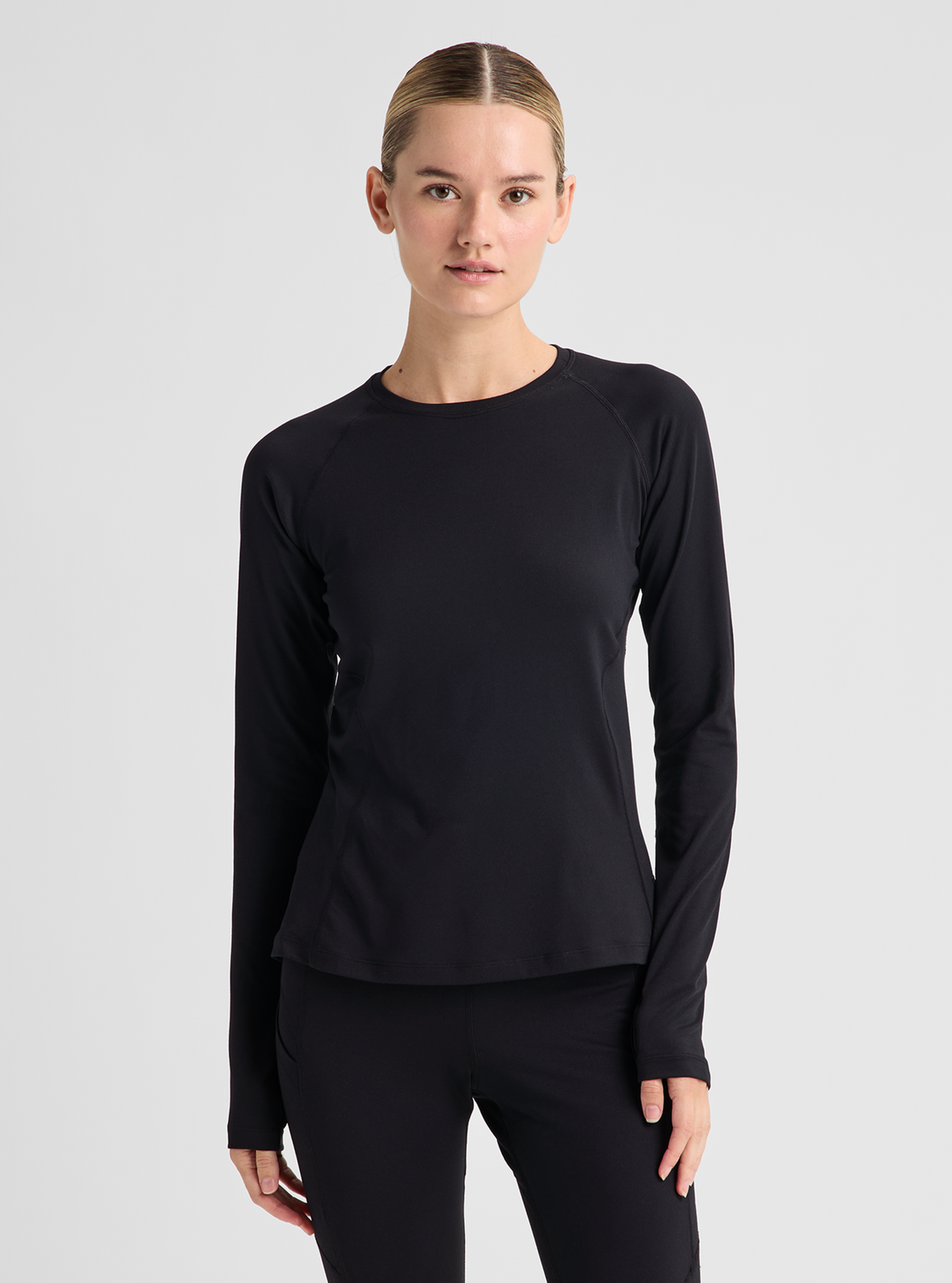 Women's Synthetic Midweight Base Layer Crew - True Black