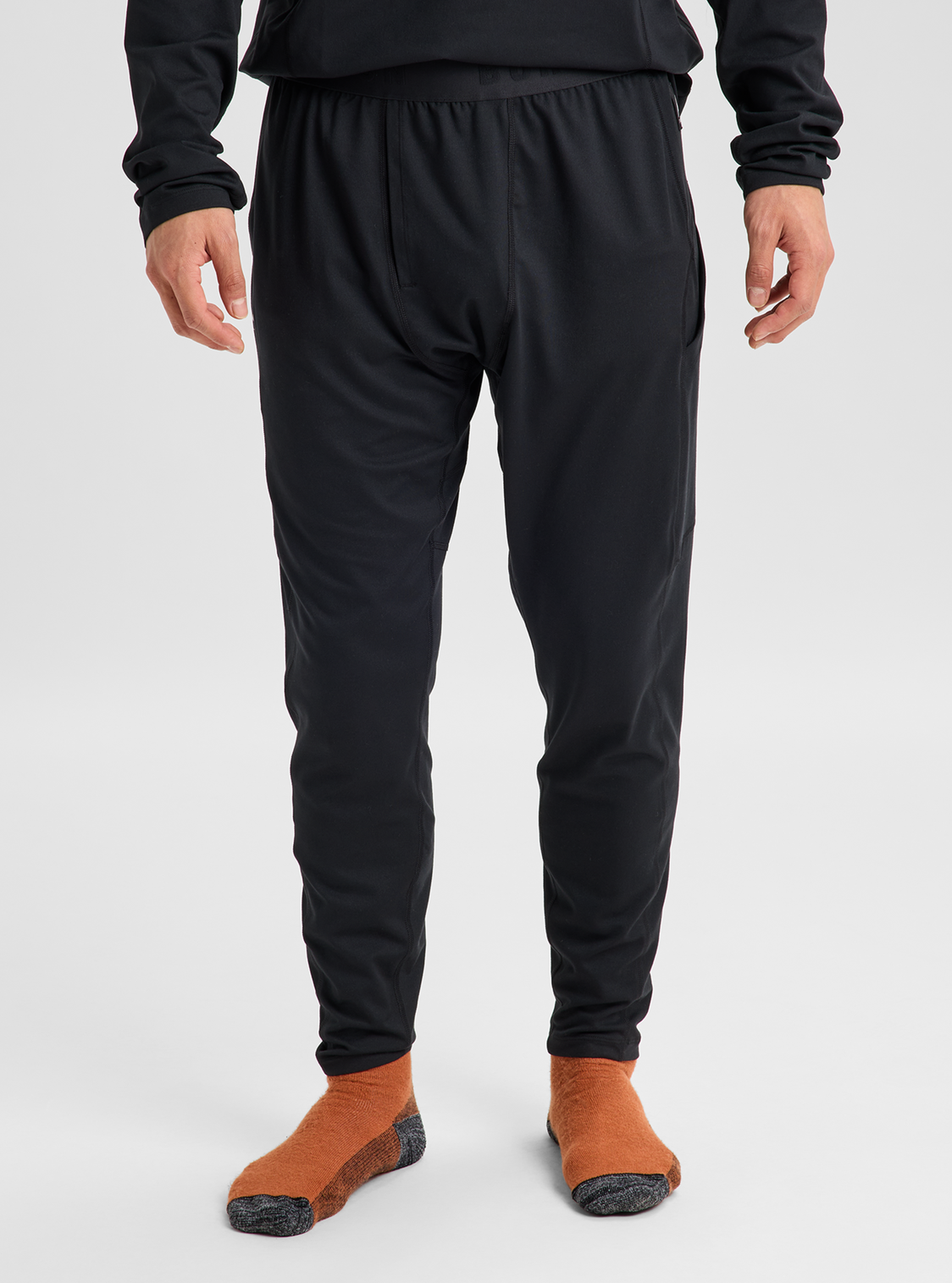 Men's Synthetic Midweight Base Layer Pants - True Black