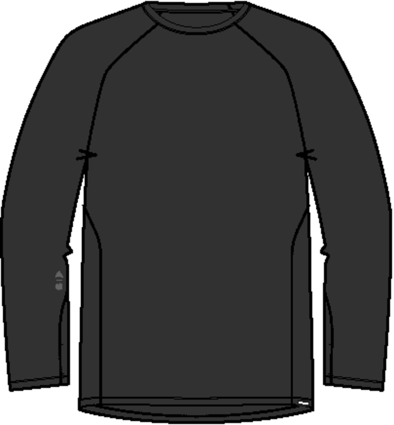 Men's Synthetic Lightweight Base Layer Crewneck - True Black