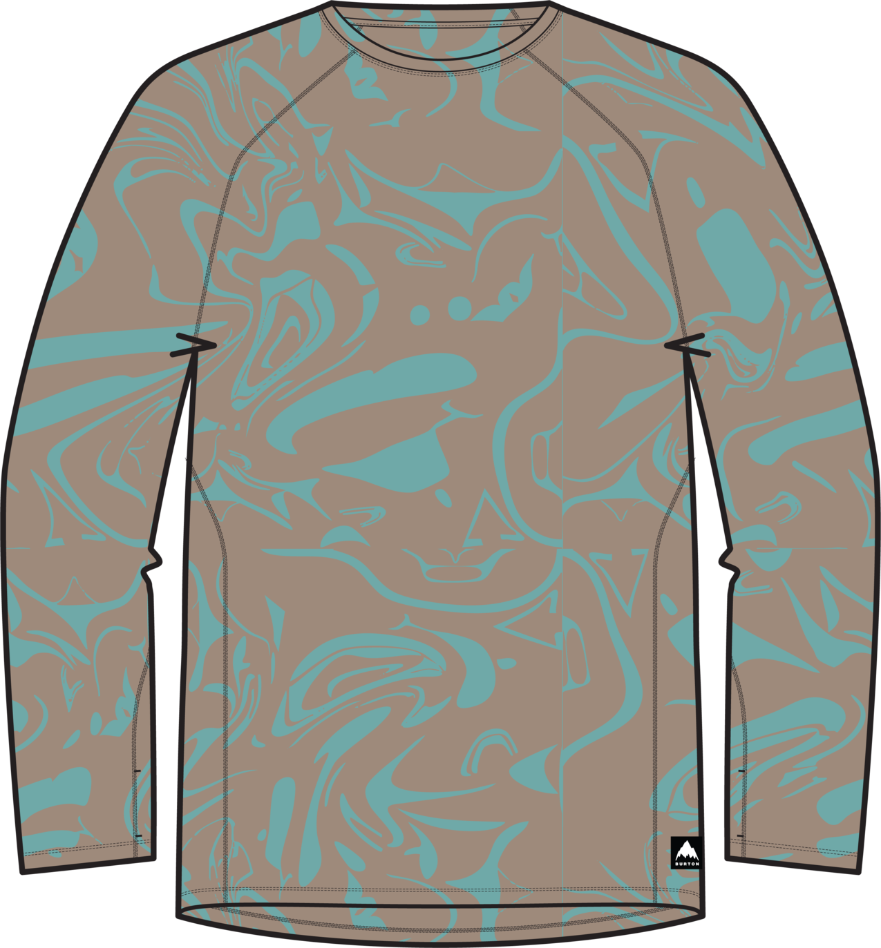 Men's Synthetic Lightweight Base Layer Crewneck - Liquid Mineral
