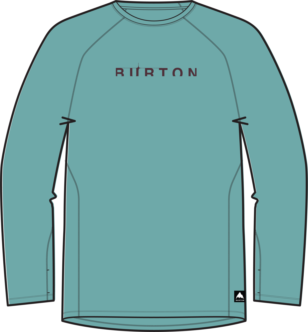 Men's Synthetic Lightweight Base Layer Crewneck - Mineral Blue
