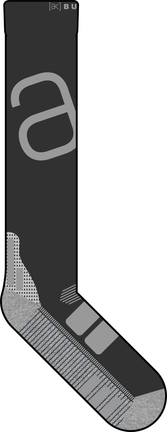 [ak] Performance+ Sock - True Black