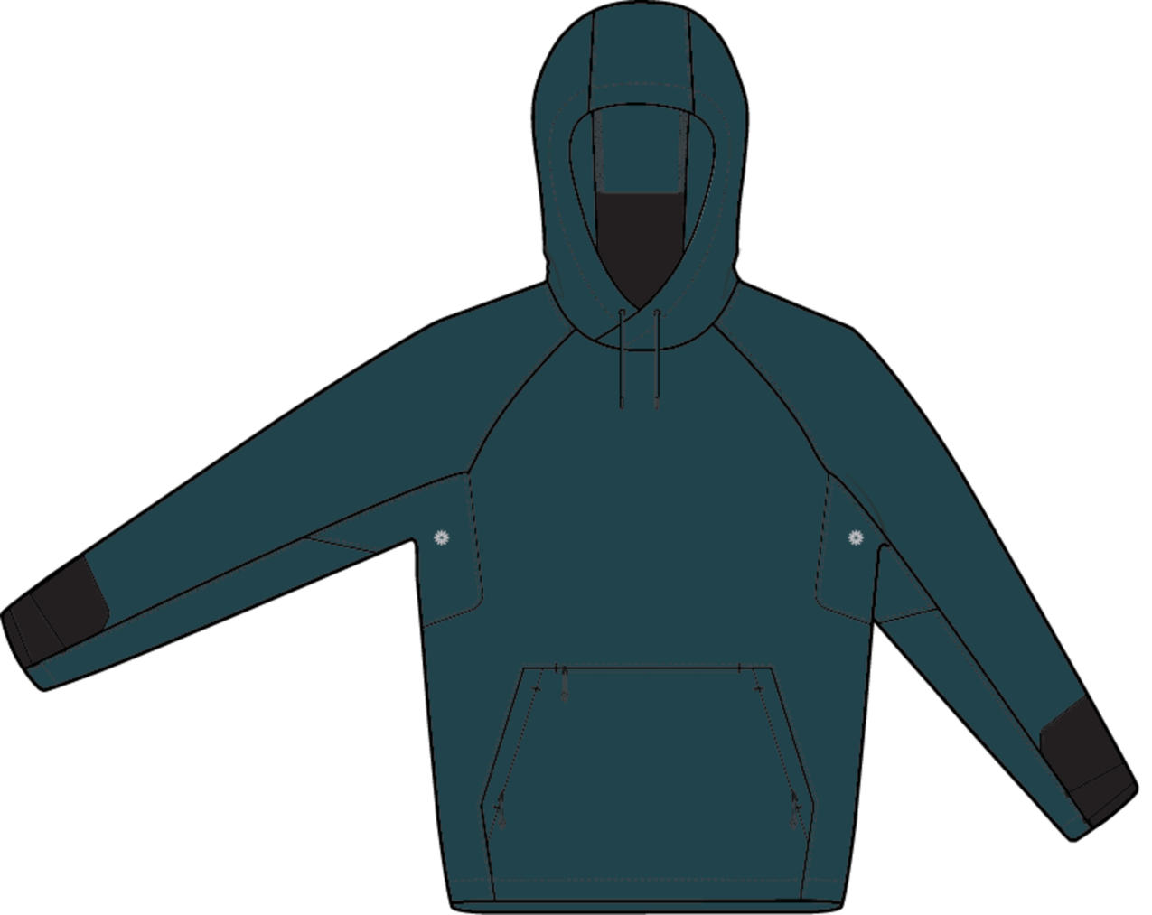 Crown Weatherproof Riding Pullover Hoodie - Atlantic Teal