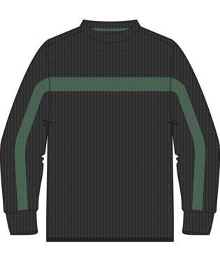 AG Tech Layer Waffle Crewneck - TRUBLK/DIRTYMONEY