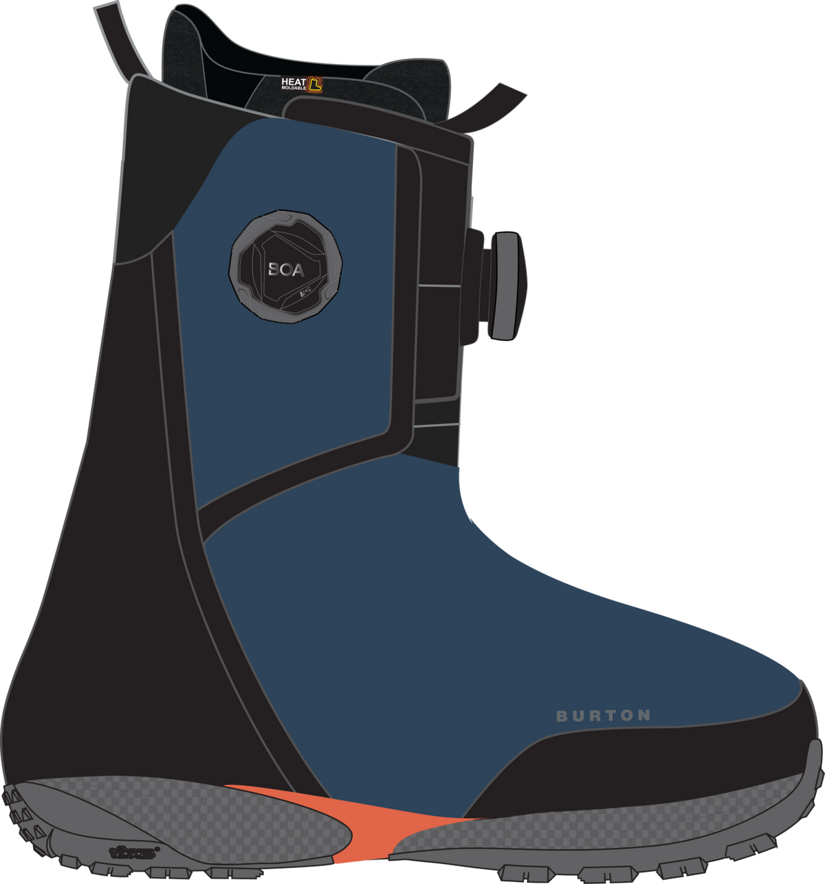 Men's Burton Waverange X Snowboard Boots - Selvedge Blue