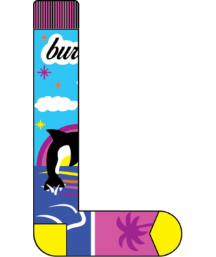 Women's Partylap Sock - BEACH SCENE