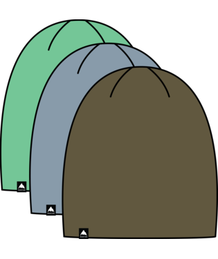 DND Beanie (3 Pack) - Green Voltage/Airstream Blue/Dried Moss