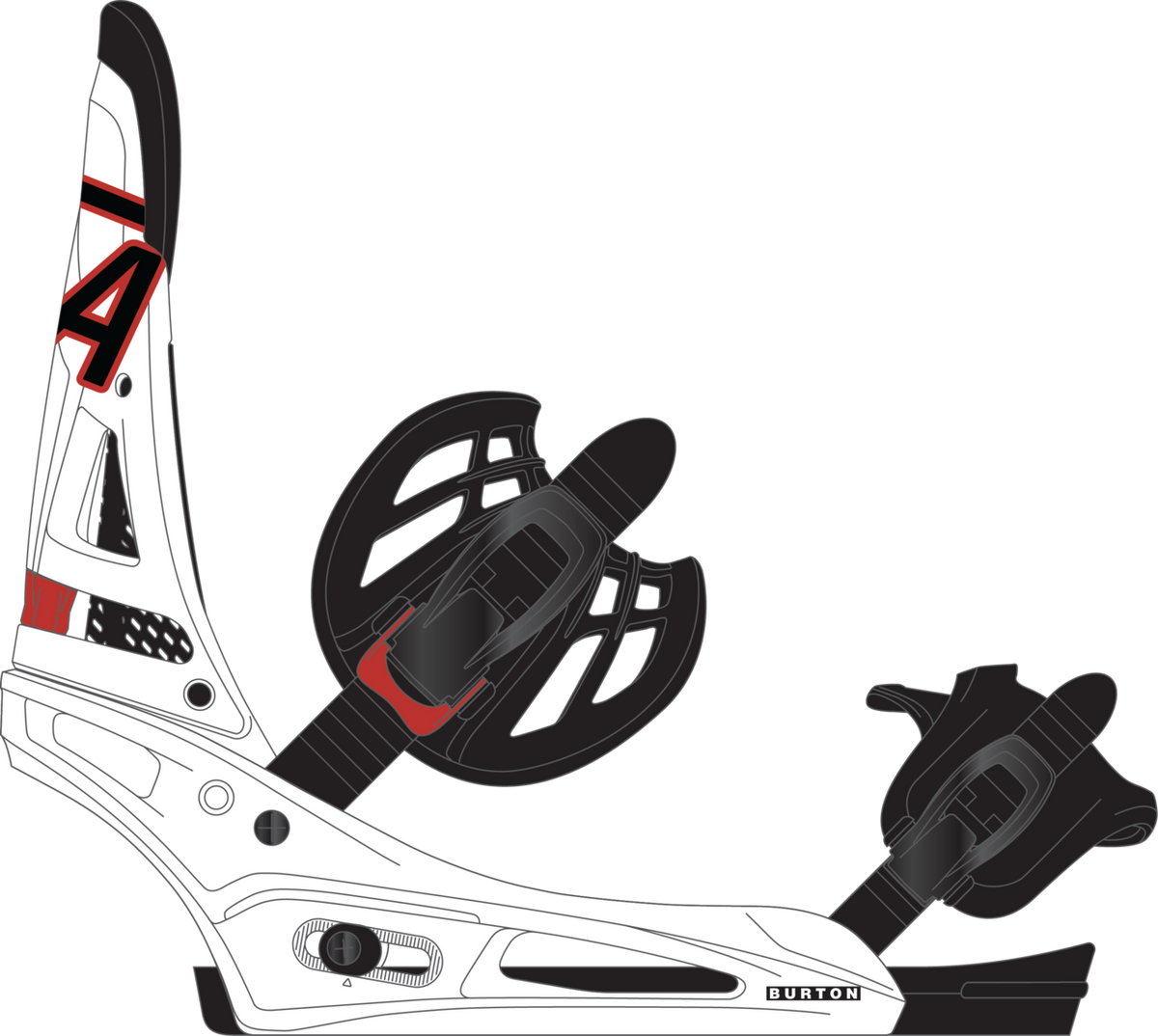 Men's Malavita Snowboard Bindings - BLACK/WHITE