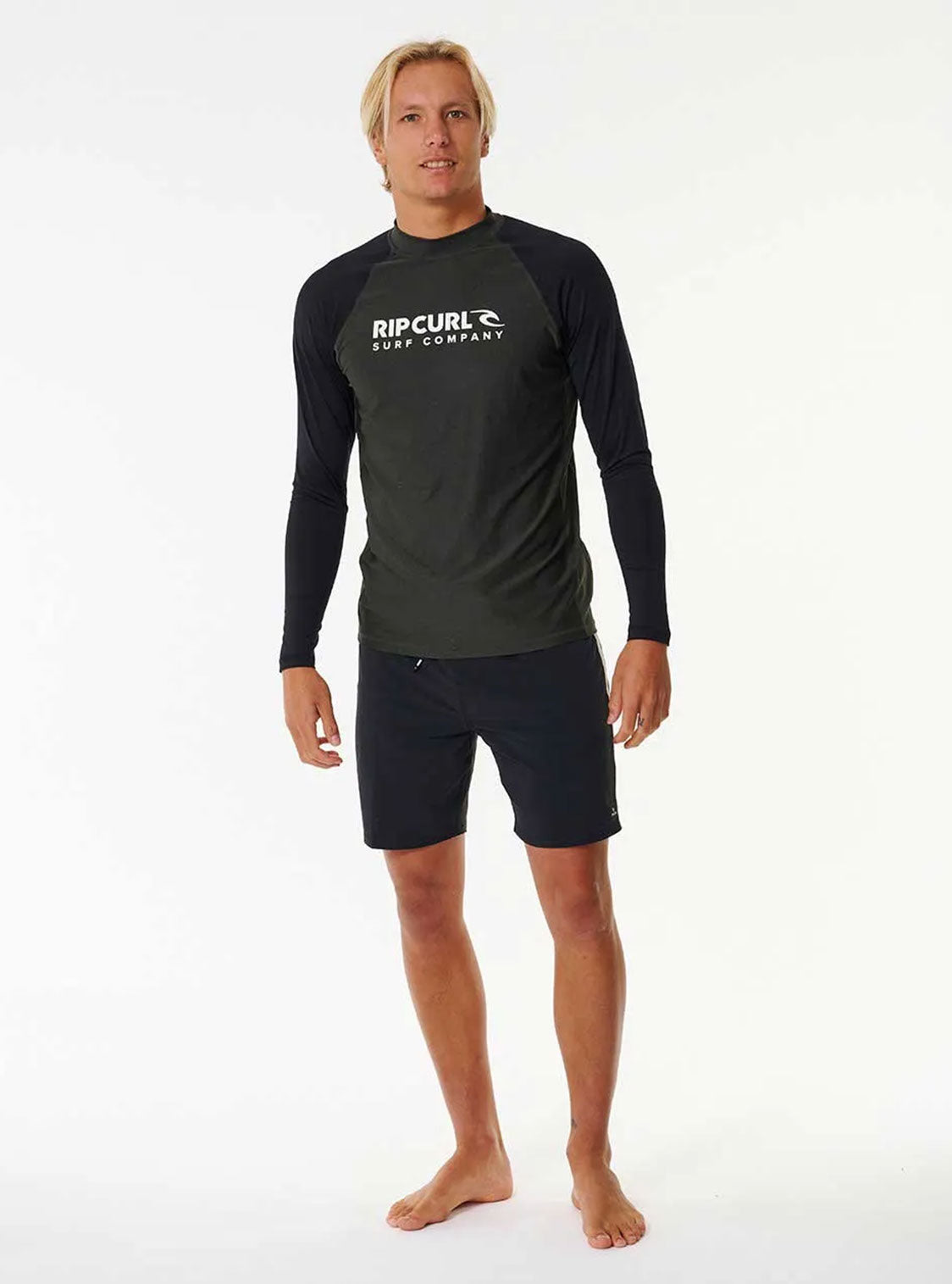 Rip Curl Lycra Shock Upf Ls Black Marle