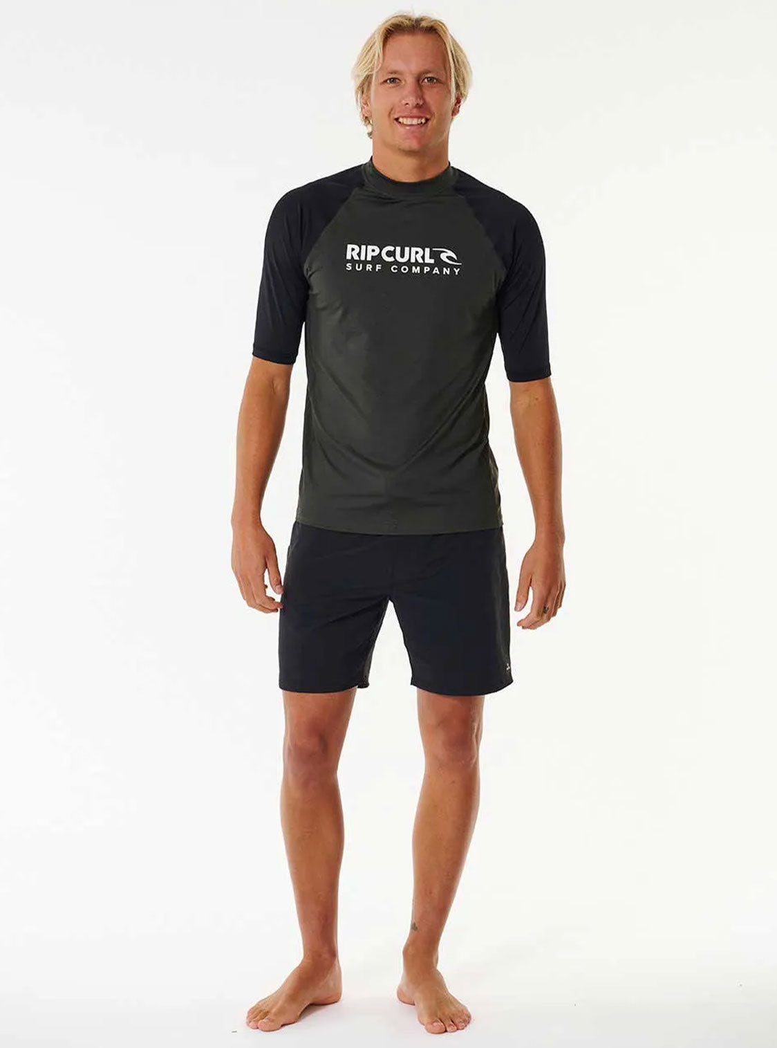 Rip Curl Lycra Shock Upf Ss Black Marle