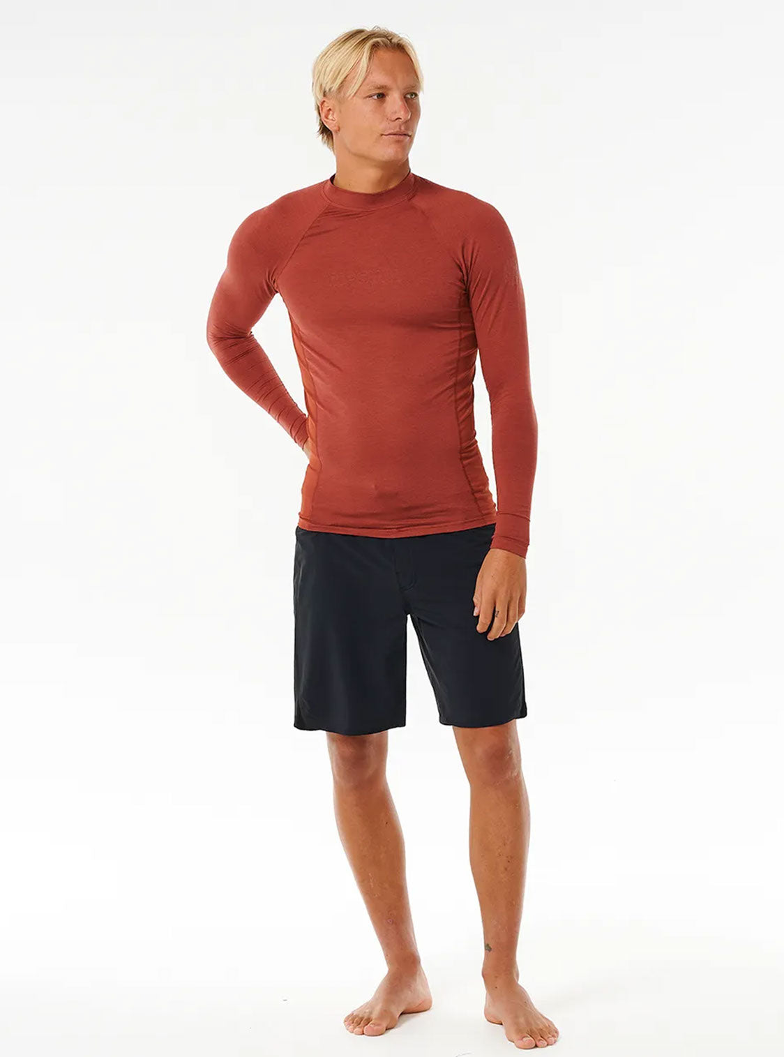 Rip Curl Lycra Dawn Patrol Upf Perf L/S Red Marle