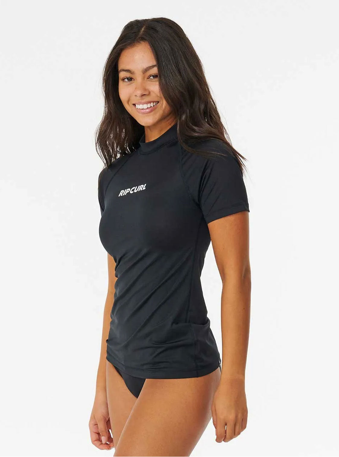 Rip Curl Lycra Classic Surf Ss Upf Rashguard Black